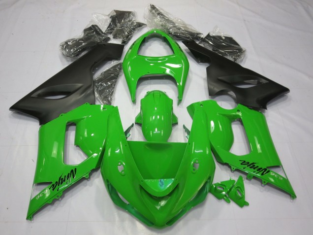 05-06 Grün Schwarz ZX6R Motorrad Verkleidung 05-06 Grün Schwarz ZX6R Motorrad Verkleidung