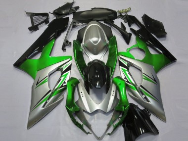 05-06 Grün-Silber & Schwarz GSXR 1000 Motorrad Verkleidung