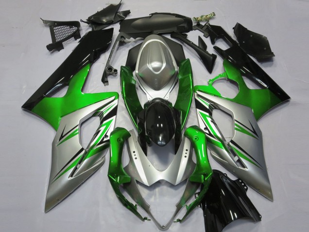 05-06 Grün-Silber & Schwarz GSXR 1000 Motorrad Verkleidung