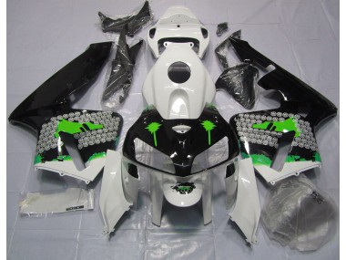 05-06 Grüne Spritzer Auf Glänzendem Schwarz CBR600RR Motorrad Verkleidung