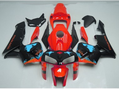 05-06 Hellblaue Spritzer Auf Rot CBR600RR Motorrad Verkleidung