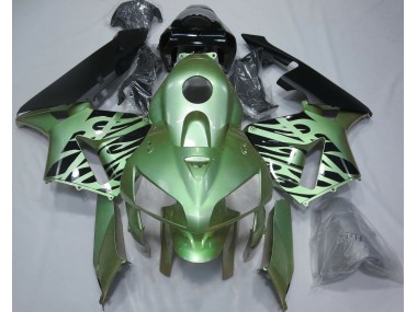 05-06 Hellgrün Flamme CBR600RR Motorrad Verkleidung