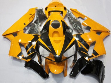 05-06 Hellorange & Glänzendes Schwarzes Design CBR600RR Motorrad Verkleidung