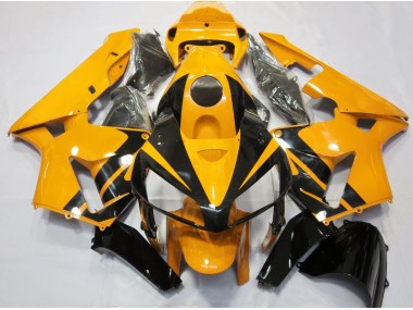 05-06 Hellorange & Glänzendes Schwarzes Design CBR600RR Motorrad Verkleidung