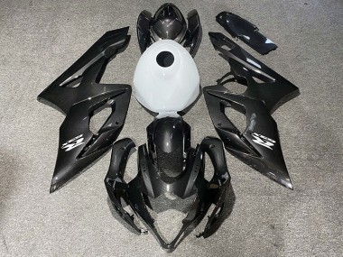 05-06 Kohlefaser Stil & Glänzend Weiß GSXR 1000 Motorrad Verkleidung