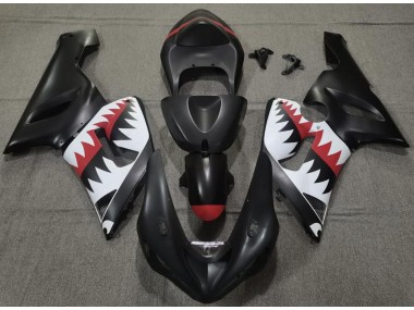 05-06 Matt Schwarzer Hai ZX6R Motorrad Verkleidung