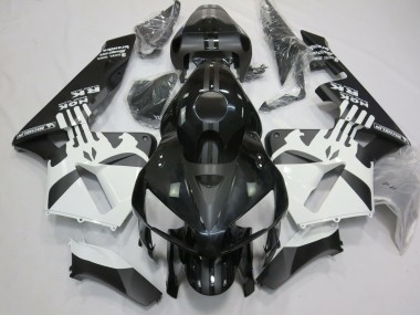 05-06 Matt Schwarzes & Weißes Punisher-Logo CBR600RR Motorrad Verkleidung