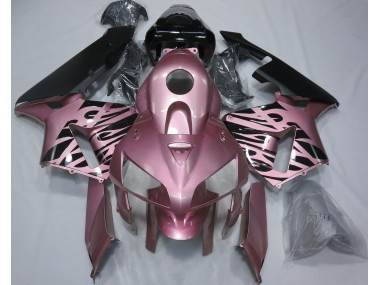 05-06 Rosa Flamme CBR600RR Motorrad Verkleidung