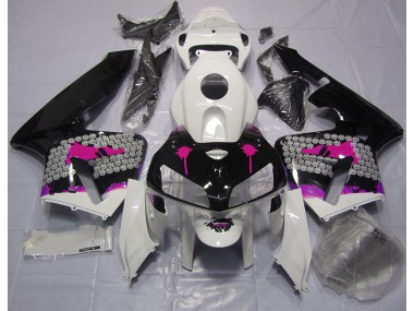 05-06 Rosa Splatter Auf Glanz Schwarz CBR600RR Motorrad Verkleidung