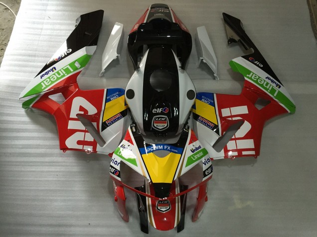 05-06 Weiß Rot Givi CBR600RR Motorrad Verkleidung 05-06 Weiß Rot Givi CBR600RR Motorrad Verkleidung
