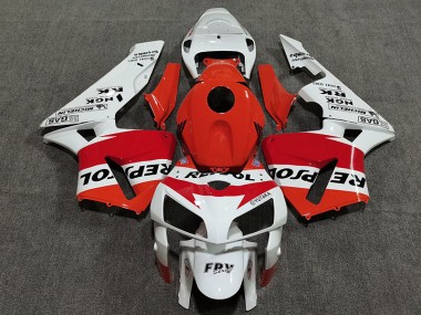 05-06 Weiß Rot & Orange Repsol CBR600RR Motorrad Verkleidung