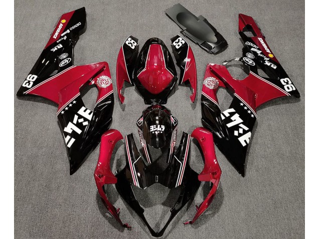 05-06 Rot & Schwarz Glänzend Kundenspezifisch GSXR 1000 Motorrad Verkleidung