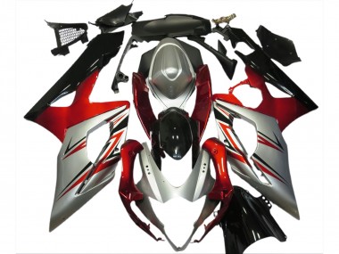 05-06 Rot & Silber GSXR 1000 Motorrad Verkleidung