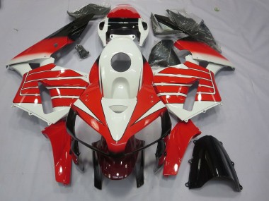 05-06 Rot & Weißer Breiter Streifen CBR600RR Motorrad Verkleidung