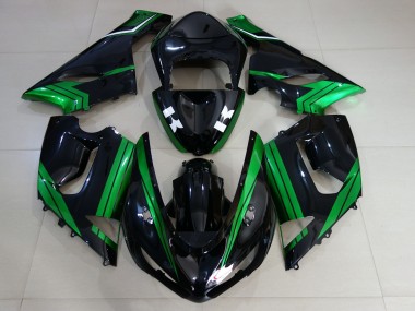 05-06 Schwarz Glänzend & Elektrogrün ZX6R Motorrad Verkleidung