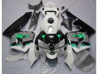 05-06 Türkisspritzer Auf Glänzendem Schwarz CBR600RR Motorrad Verkleidung