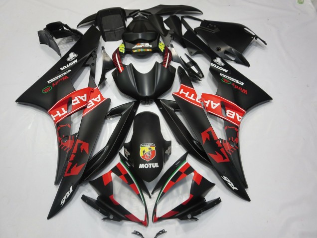 06-07 Abarth Matt Schwarz R6 Motorrad Verkleidung 06-07 Abarth Matt Schwarz R6 Motorrad Verkleidung
