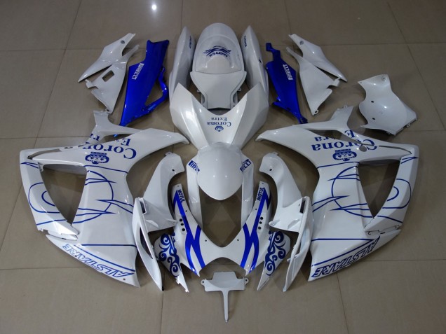 06-07 Weiß Corona GSXR 600-750 Motorrad Verkleidung 06-07 Weiß Corona GSXR 600-750 Motorrad Verkleidung