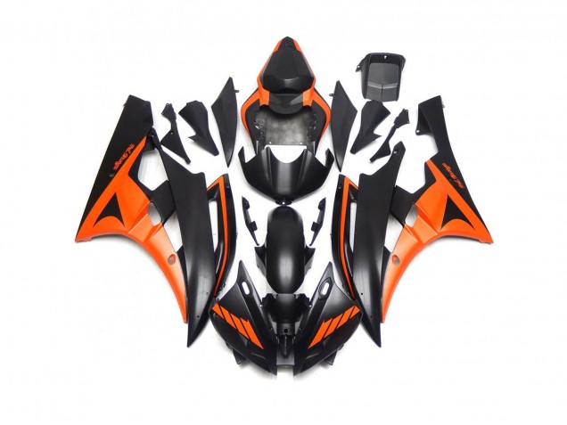 06-07 Custom Matt Schwarz & Orange R6 Motorrad Verkleidung 06-07 Custom Matt Schwarz & Orange R6 Motorrad Verkleidung