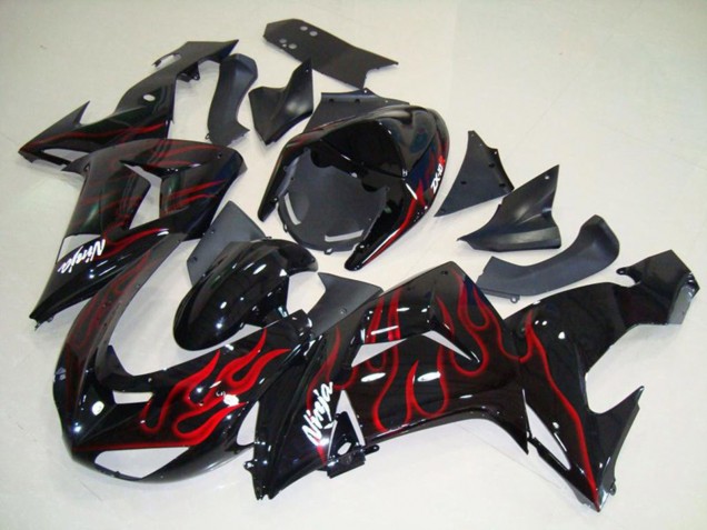 06-07 Flame Rot ZX10R Motorrad Verkleidung 06-07 Flame Rot ZX10R Motorrad Verkleidung