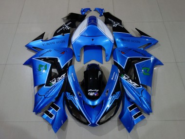 06-07 Flüssigblau & Logos ZX10R Motorrad Verkleidung