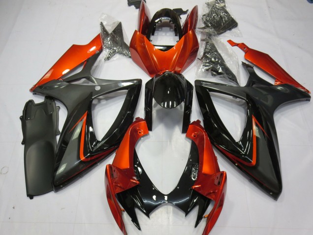 06-07 Gebranntes Orange & Grau GSXR 600-750 Motorrad Verkleidung 06-07 Gebranntes Orange & Grau GSXR 600-750 Motorrad Verkleidung