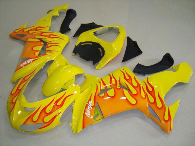 06-07 Gelb Orange Flamme ZX10R Motorrad Verkleidung 06-07 Gelb Orange Flamme ZX10R Motorrad Verkleidung