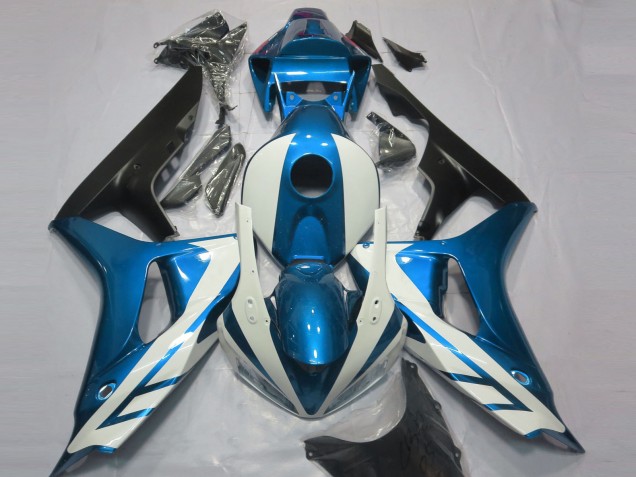 06-07 Glänzend Weiß & Blau CBR1000RR Motorrad Verkleidung 06-07 Glänzend Weiß & Blau CBR1000RR Motorrad Verkleidung