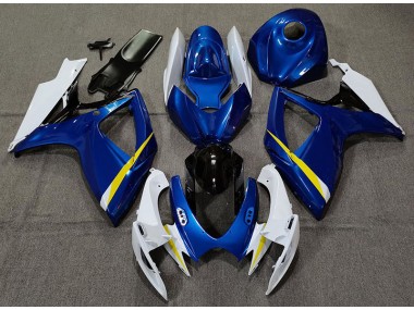 06-07 Glänzend Blau Weiß & Gelb GSXR 600-750 Motorrad Verkleidung