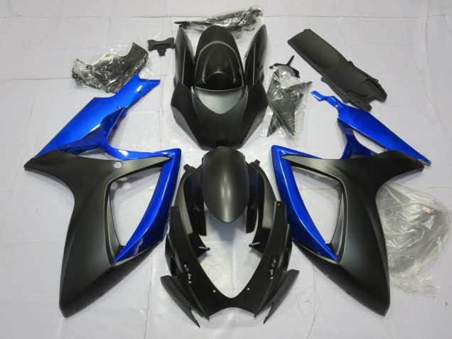 06-07 Glänzend Blau & Matt Schwarz GSXR 600-750 Motorrad Verkleidung 06-07 Glänzend Blau & Matt Schwarz GSXR 600-750 Motorrad Verkleidung