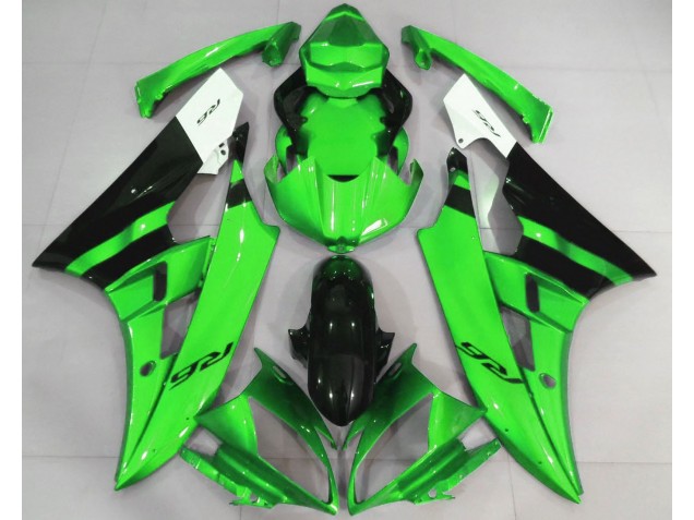 06-07 Glänzend Grün & Schwarz R6 Motorrad Verkleidung 06-07 Glänzend Grün & Schwarz R6 Motorrad Verkleidung