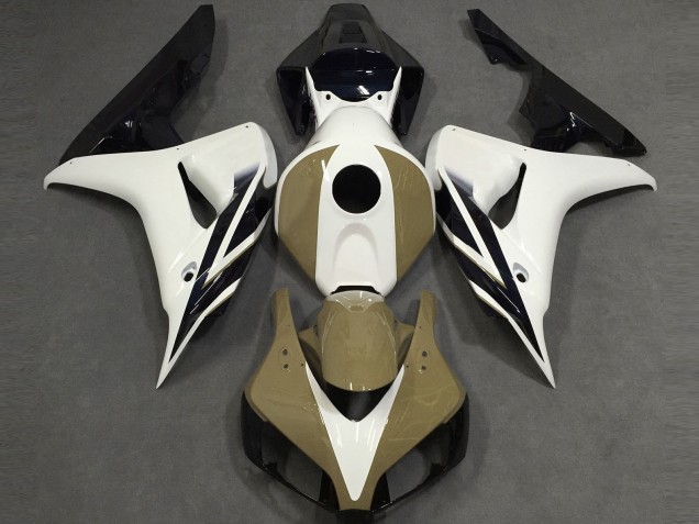 06-07 Glänzend Weiß Hellbraun Schwarz CBR1000RR Motorrad Verkleidung 06-07 Glänzend Weiß Hellbraun Schwarz CBR1000RR Motorrad Verkleidung