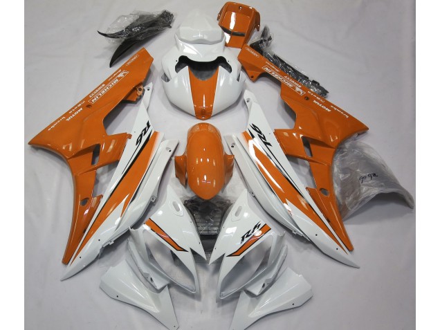 06-07 Glänzend Weiß & Orange R6 Motorrad Verkleidung 06-07 Glänzend Weiß & Orange R6 Motorrad Verkleidung