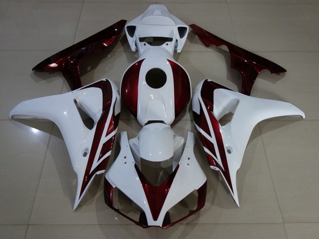 06-07 Glänzend Weiß & Tiefrot CBR1000RR Motorrad Verkleidung