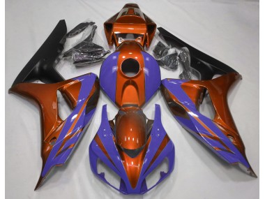 06-07 Glanzorange & Tiefes Blau CBR1000RR Motorrad Verkleidung