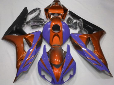 06-07 Glanzorange & Tiefes Blau CBR1000RR Motorrad Verkleidung