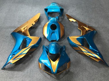 06-07 Hellblau & Gold CBR1000RR Motorrad Verkleidung