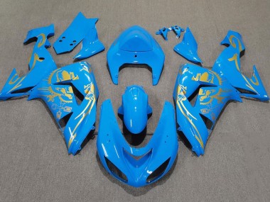 06-07 Hellblau & Gold ZX10R Motorrad Verkleidung