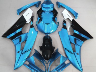 06-07 Hellblau & Schwarz Glänzend R6 Motorrad Verkleidung
