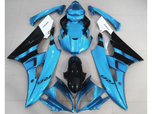 06-07 Hellblau & Schwarz Glänzend R6 Motorrad Verkleidung 06-07 Hellblau & Schwarz Glänzend R6 Motorrad Verkleidung