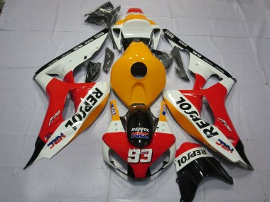 06-07 Hellorangeweiß Repsol CBR1000RR Motorrad Verkleidung
