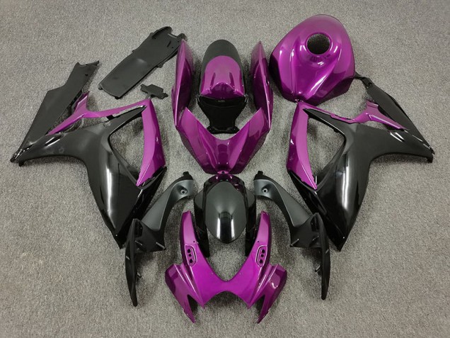 06-07 Lila & Schwarz GSXR 600-750 Motorrad Verkleidung