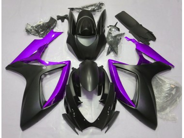 06-07 Matt Schwarz & Lila GSXR 600-750 Motorrad Verkleidung