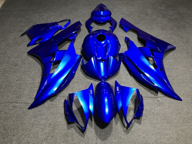06-07 Metallic Blau Schlicht R6 Motorrad Verkleidung