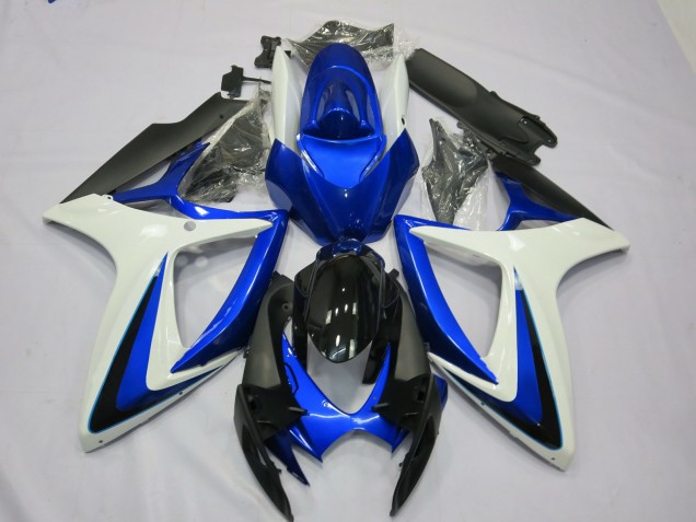 06-07 OEM Stil Weiß Blau GSXR 600-750 Motorrad Verkleidung 06-07 OEM Stil Weiß Blau GSXR 600-750 Motorrad Verkleidung