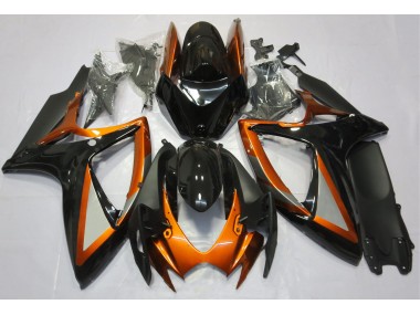 06-07 Orange Glänzend & Schwarz GSXR 600-750 Motorrad Verkleidung