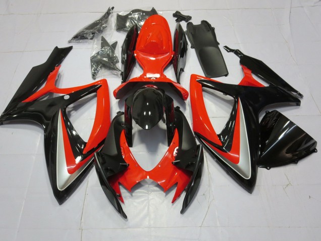 06-07 Orange Silber & Schwarz GSXR 600-750 Motorrad Verkleidung 06-07 Orange Silber & Schwarz GSXR 600-750 Motorrad Verkleidung