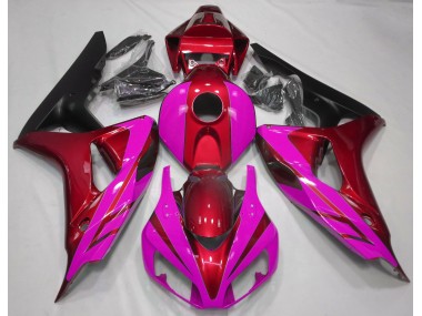 06-07 Rot Glänzend & Pink CBR1000RR Motorrad Verkleidung