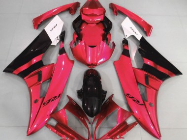 06-07 Rot Glänzend & Schwarz R6 Motorrad Verkleidung