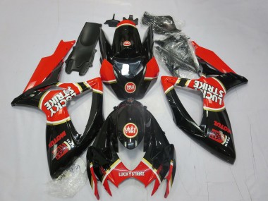 06-07 Rot Lucky Strike GSXR 600-750 Motorrad Verkleidung